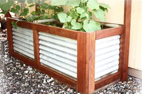 how to build a planter box with corrugated metal|building raised planter boxes.